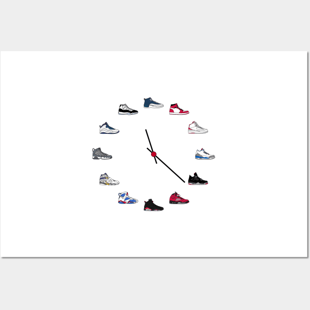 Jordan Sneaker Clock Wall Art by WalkDesigns